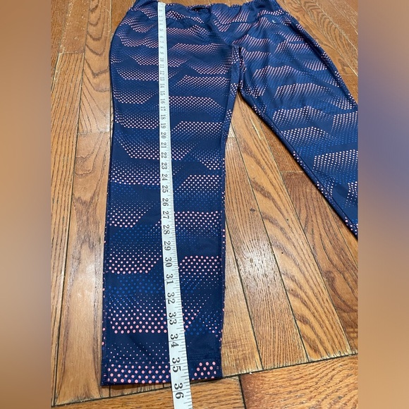 Danskin Now Navy and Coral Polka Dot Leggings - Picture 3 of 10